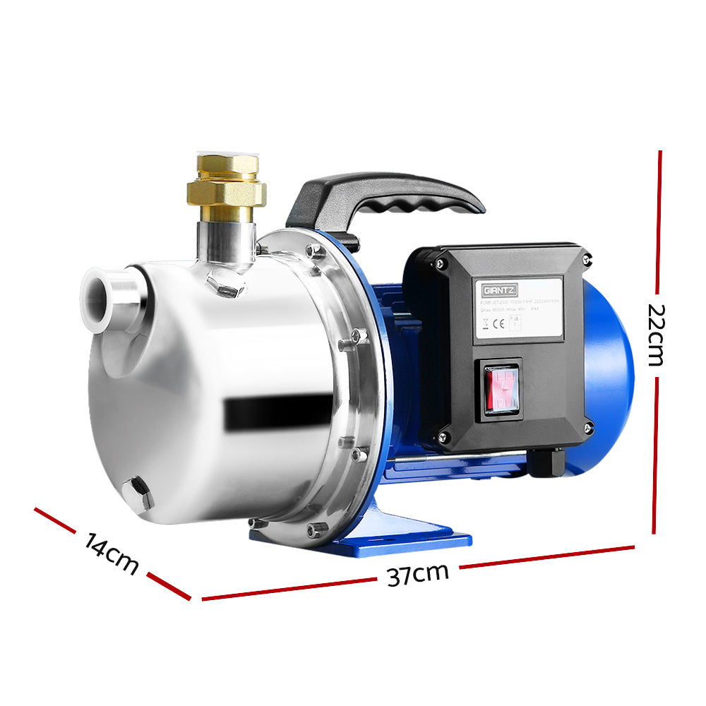 Marlook Garden Water Jet Pump High Pressure 1100W Tank Rain Farm Irrigation House