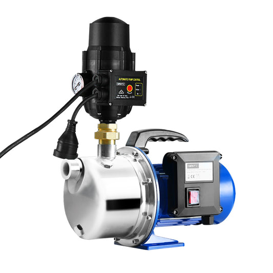 Marlook Garden Water Jet Pump High Pressure 1100W Tank Rain Farm Irrigation Black