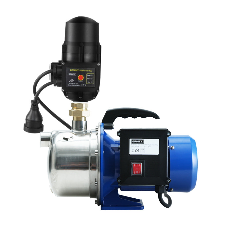 Marlook Garden Water Jet Pump High Pressure 1100W Tank Rain Farm Irrigation Black