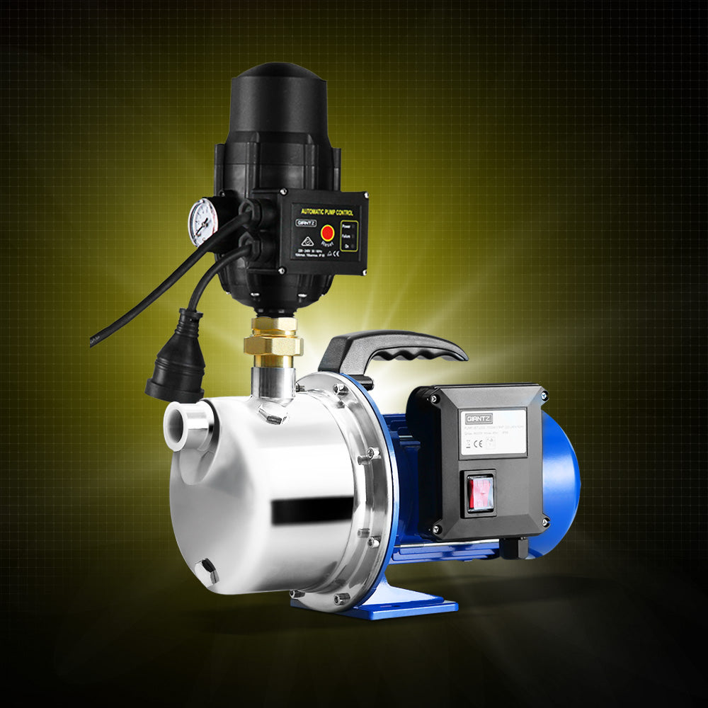 Marlook Garden Water Jet Pump High Pressure 1100W Tank Rain Farm Irrigation Black