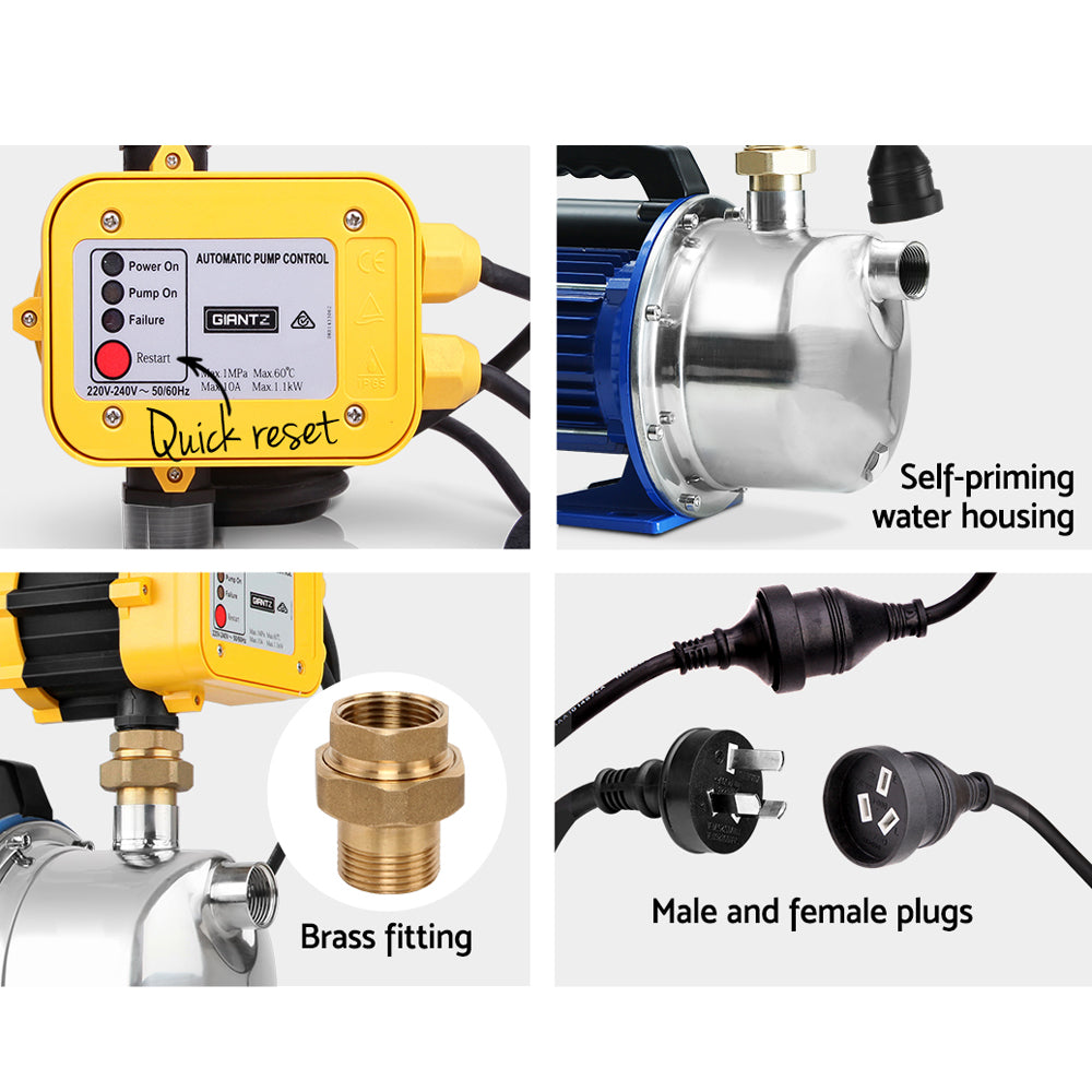Marlook Garden Water Pump Jet High Pressure Controller Stage Irrigation 4600L/H