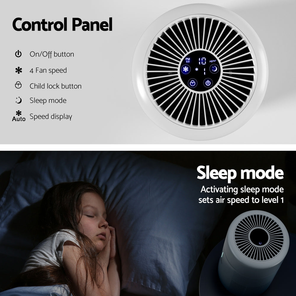 Marlook Air Purifier HEPA Filter Home Purifiers Dust Sensor PM2.5 Remover