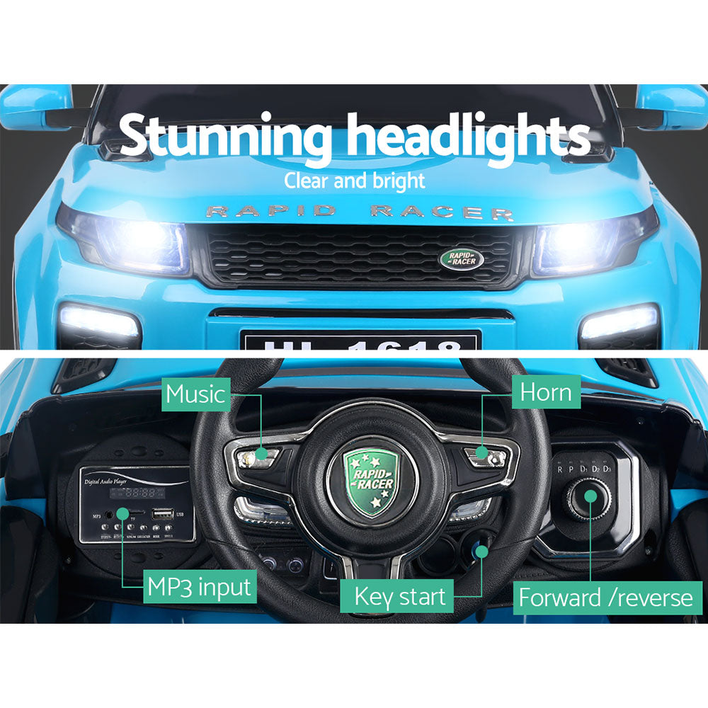 Marlook Kids Electric Ride On Car SUV Range Rover-inspired Toy Cars Remote 12V Blue