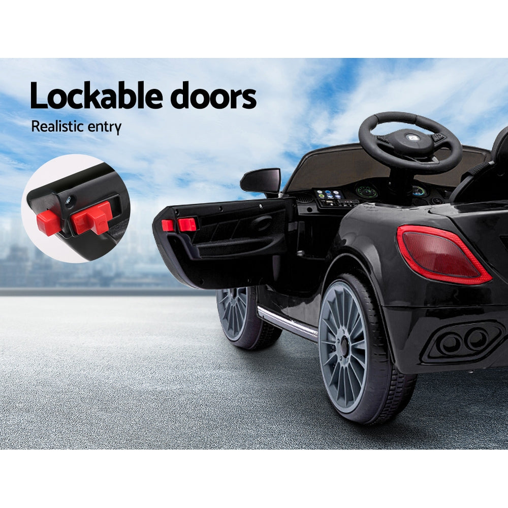 Marlook Kids Electric Ride On Car Toys Cars Horn Music Remote Control 12V Black