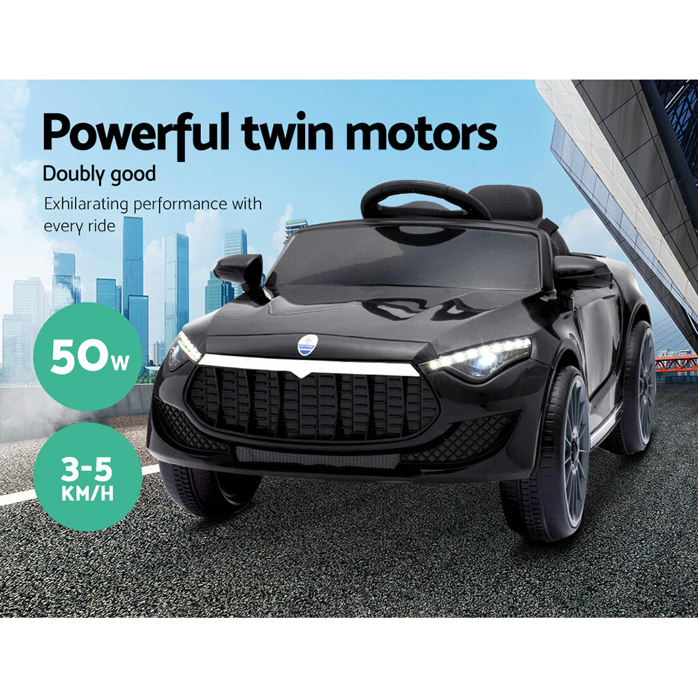 Marlook Kids Electric Ride On Car Toys Cars Horn Music Remote Control 12V Black