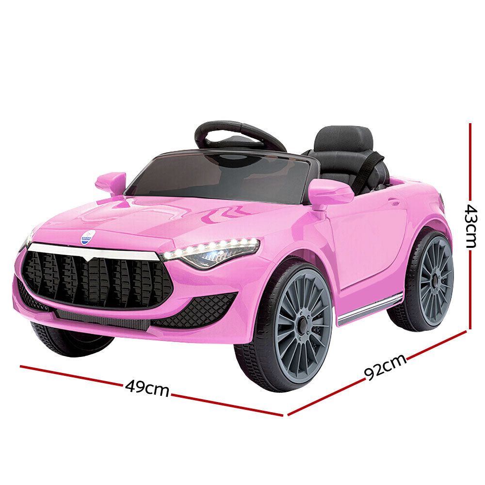 Marlook Kids Electric Ride On Car Toys Cars Headlight Music Remote Control 12V Pink
