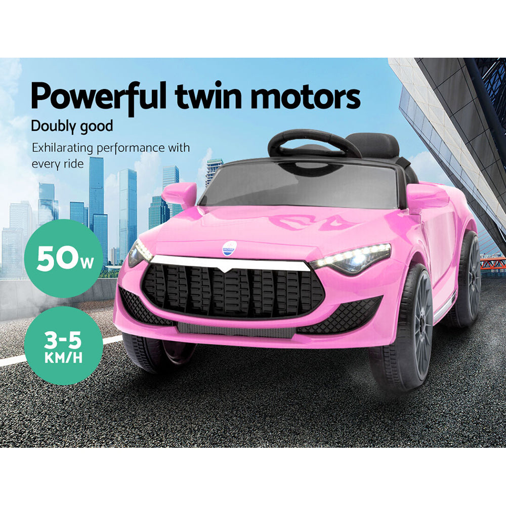 Marlook Kids Electric Ride On Car Toys Cars Headlight Music Remote Control 12V Pink