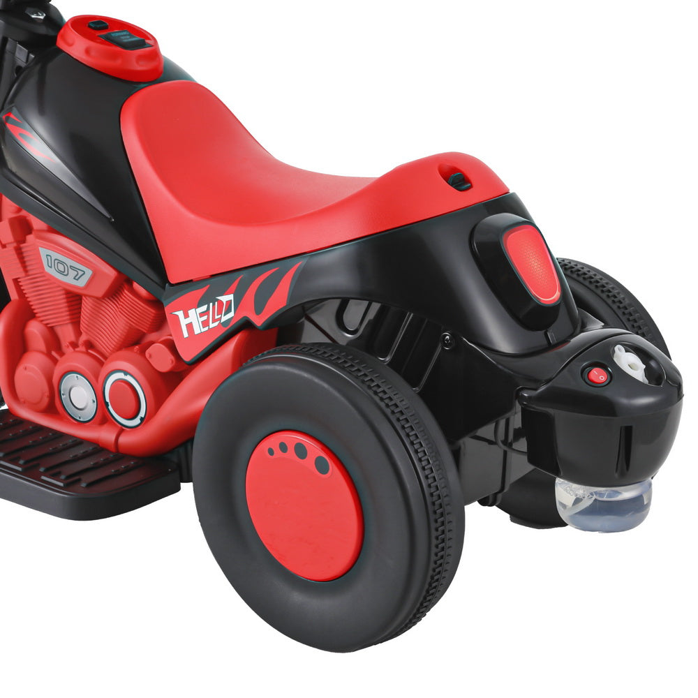 Marlook Kids Ride On Car Motorcycle Motorbike with Bubble Maker Electric Toy 6V Red