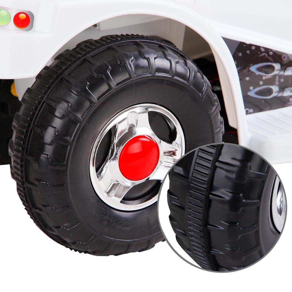 Marlook Kids Electric Ride On Police Motorcycle Motorbike 6V Battery White