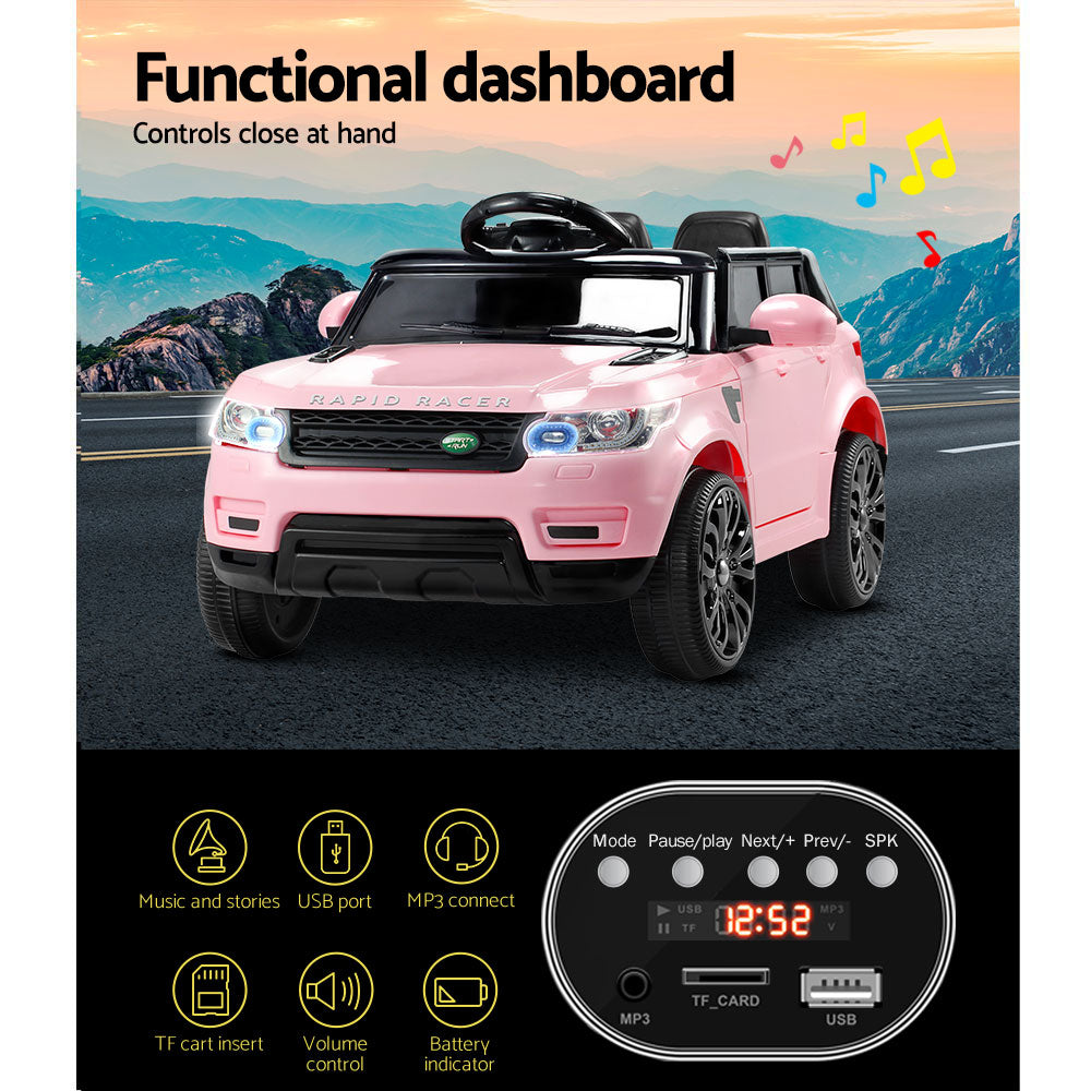 Marlook Kids Electric Ride On Car SUV Range Rover-inspired Cars Remote 12V Pink
