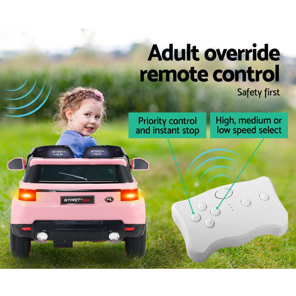 Marlook Kids Electric Ride On Car SUV Range Rover-inspired Cars Remote 12V Pink