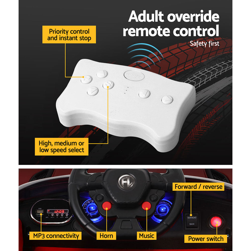 Marlook Kids Electric Ride On Car SUV Range Rover-inspired Cars Remote 12V Red