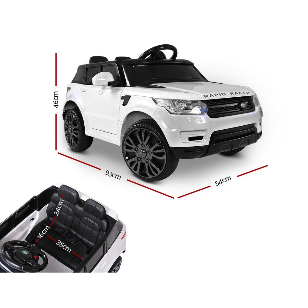 Marlook Kids Electric Ride On Car SUV Range Rover-inspired Cars Remote 12V White