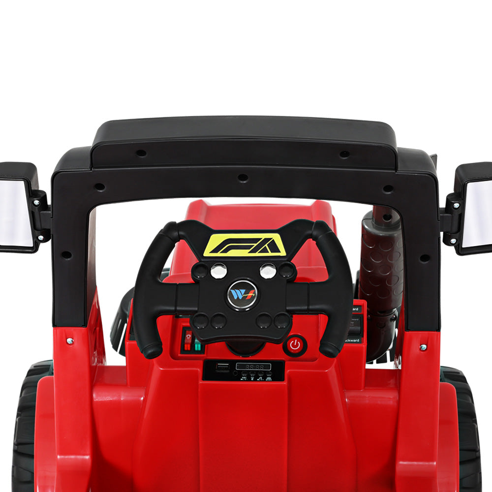 Marlook Kids Electric Ride On Car Street Sweeper Truck Toy Cars Remote 12V Red