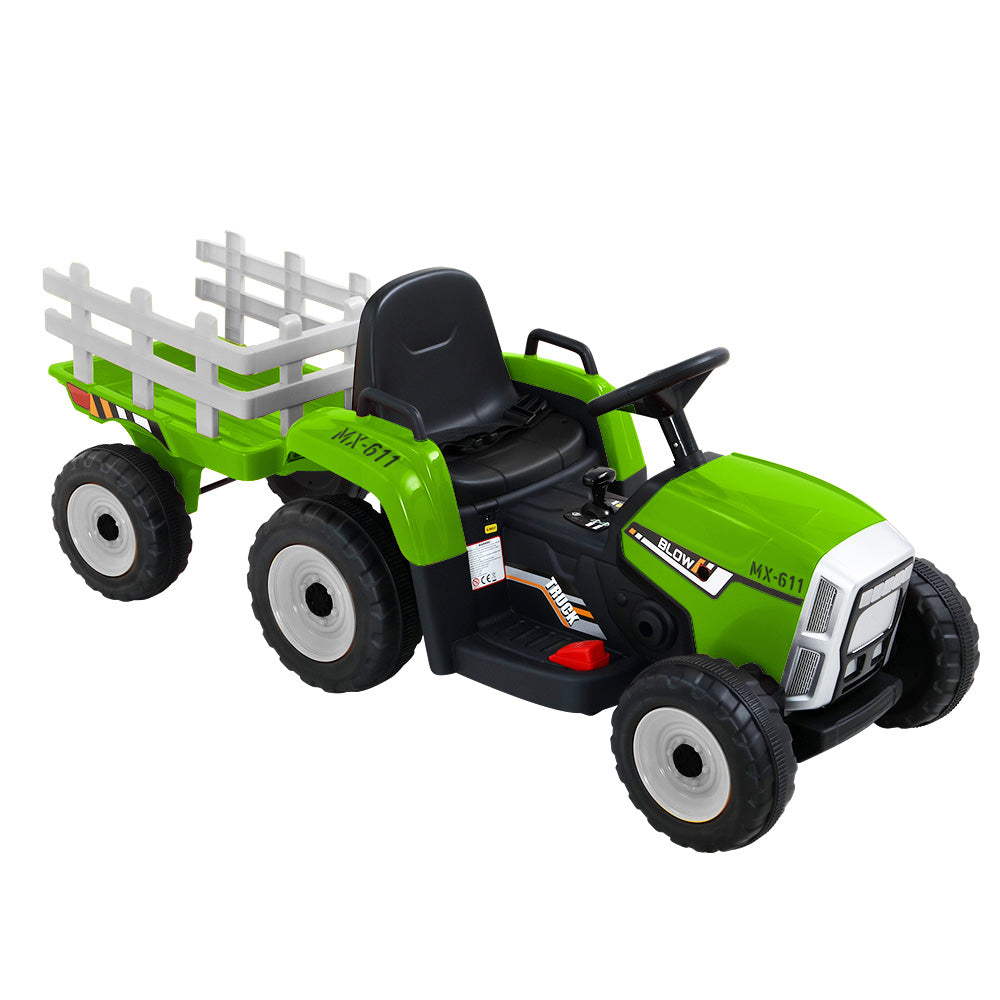 Marlook Kids Electric Ride On Car Tractor Toy Cars 12V Green