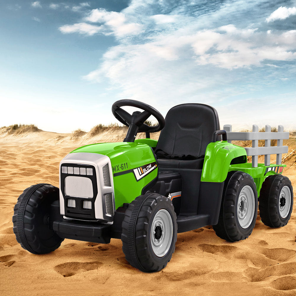 Marlook Kids Electric Ride On Car Tractor Toy Cars 12V Green