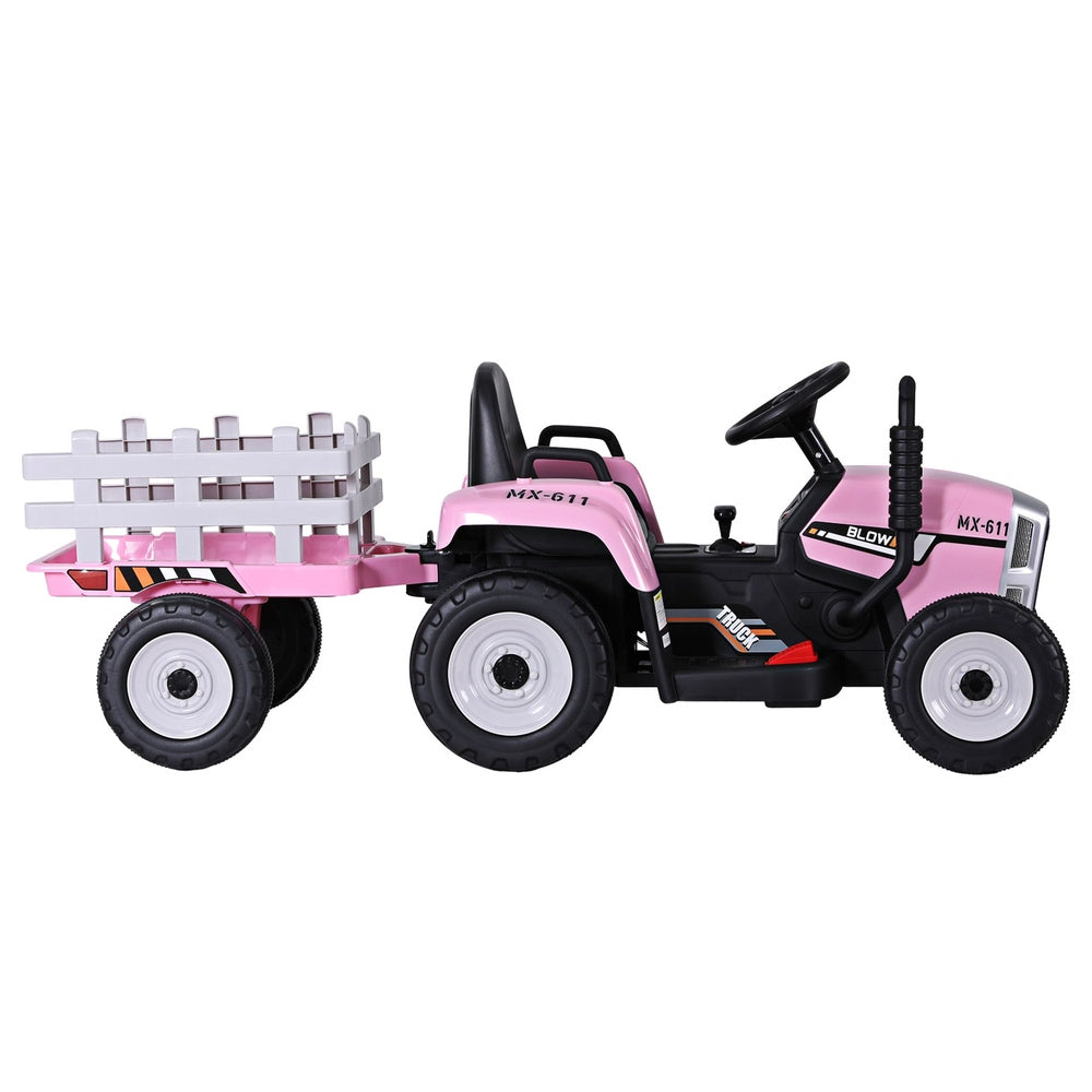 Marlook Kids Electric Ride On Car Tractor Toy Cars 12V Pink