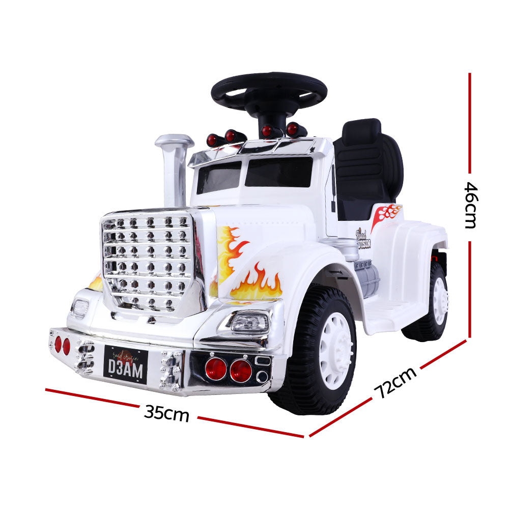 Marlook Kids Electric Ride On Car Truck Motorcycle Motorbike Toy Cars 6V White