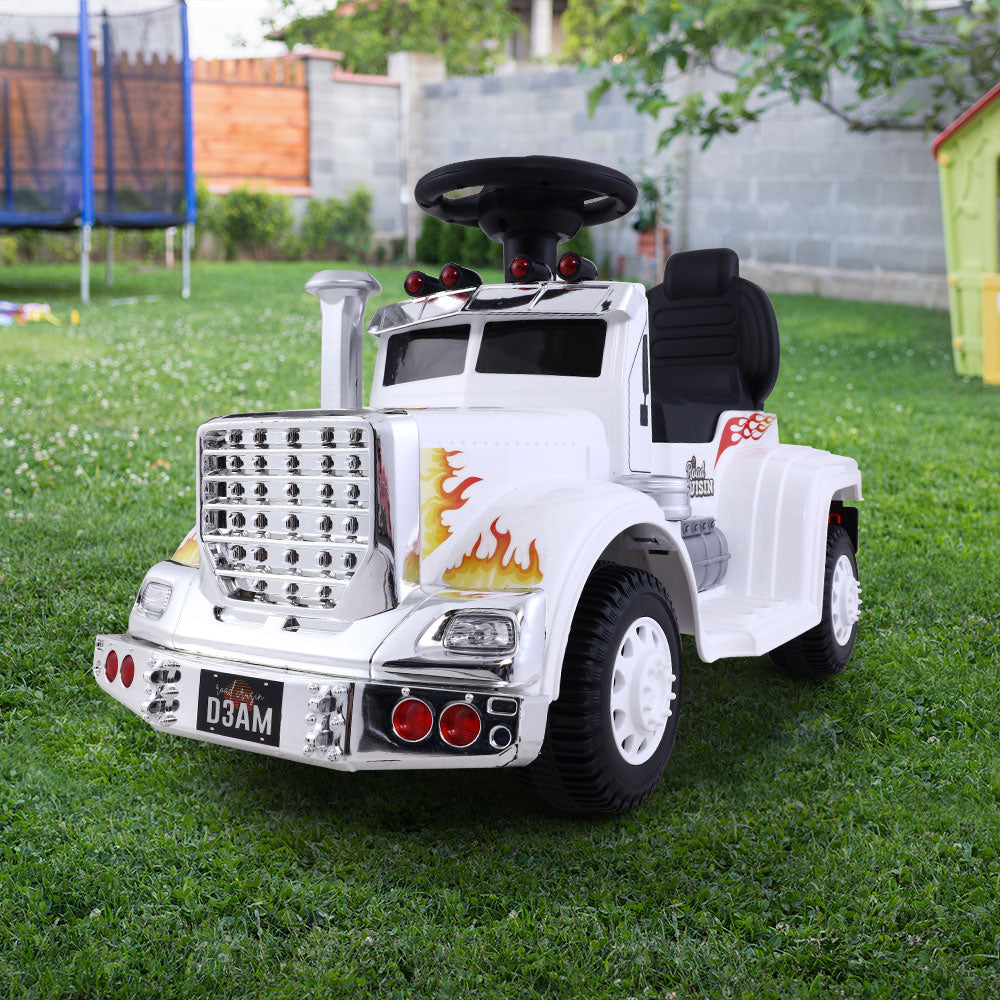 Marlook Kids Electric Ride On Car Truck Motorcycle Motorbike Toy Cars 6V White