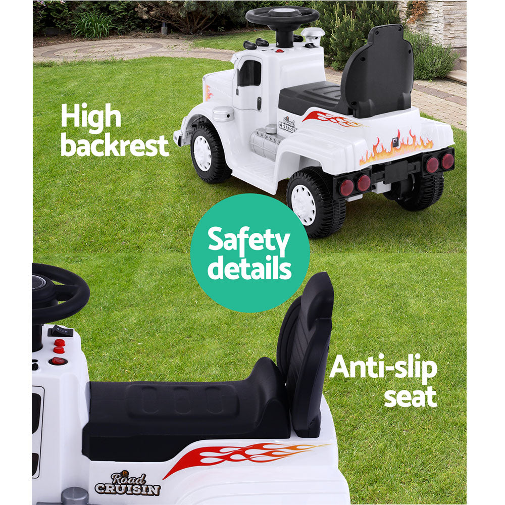 Marlook Kids Electric Ride On Car Truck Motorcycle Motorbike Toy Cars 6V White