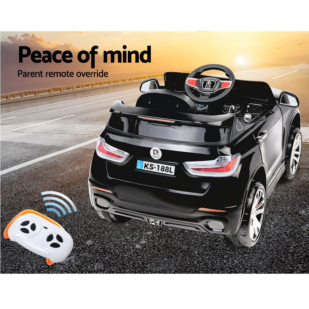 Marlook Kids Electric Ride On Car SUV BMW-Inspired X5 Toy Cars Remote 6V Black