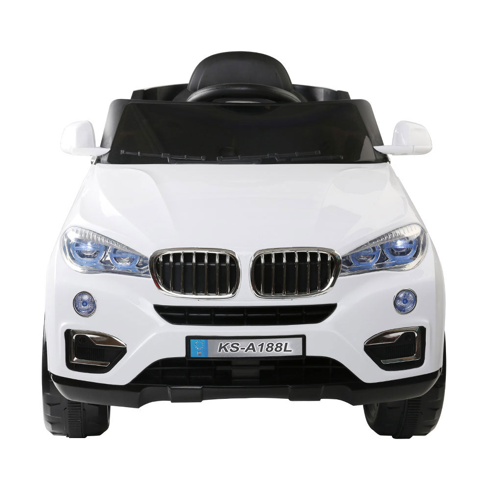 Marlook Kids Electric Ride On Car SUV BMW-Inspired X5 Toy Cars Remote 6V White