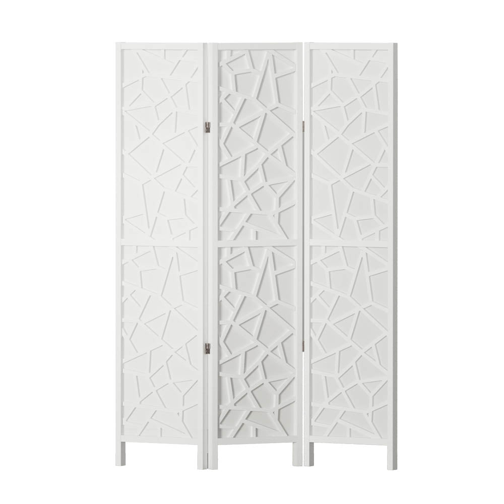 Marlook 3 Panel Room Divider Screen 122x170cm Clover White