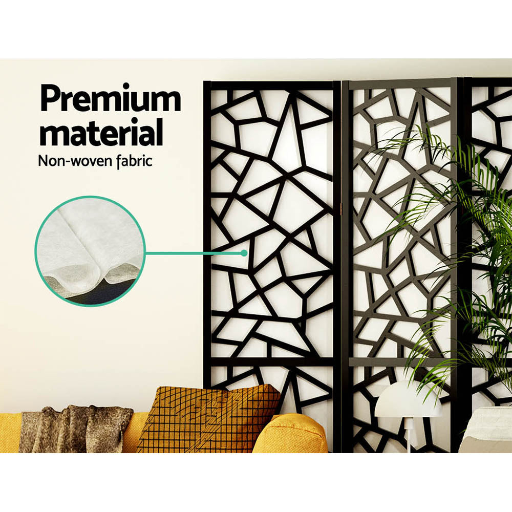 Marlook 4 Panel Room Divider Screen 162x170cm Clover Black