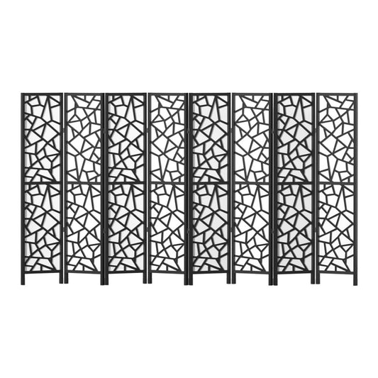 Marlook 8 Panel Room Divider Screen 325x170cm Clover Black