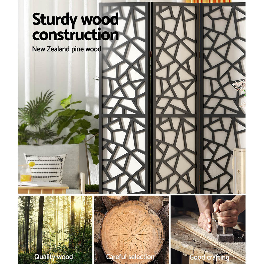 Marlook 8 Panel Room Divider Screen 325x170cm Clover Black