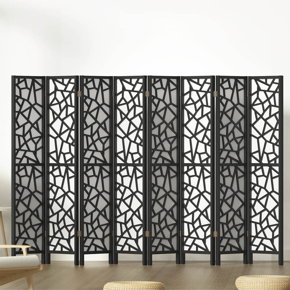 Marlook 8 Panel Room Divider Screen 325x170cm Clover Black
