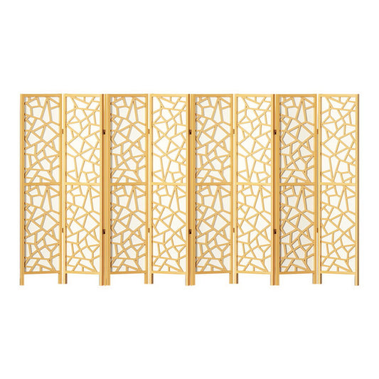 Marlook 8 Panel Room Divider Screen 325x170cm Clover Natural