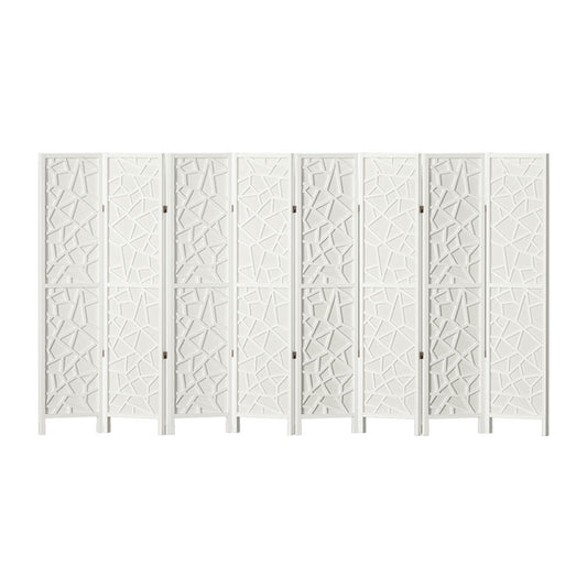Marlook 8 Panel Room Divider Screen 325x170cm Clover White