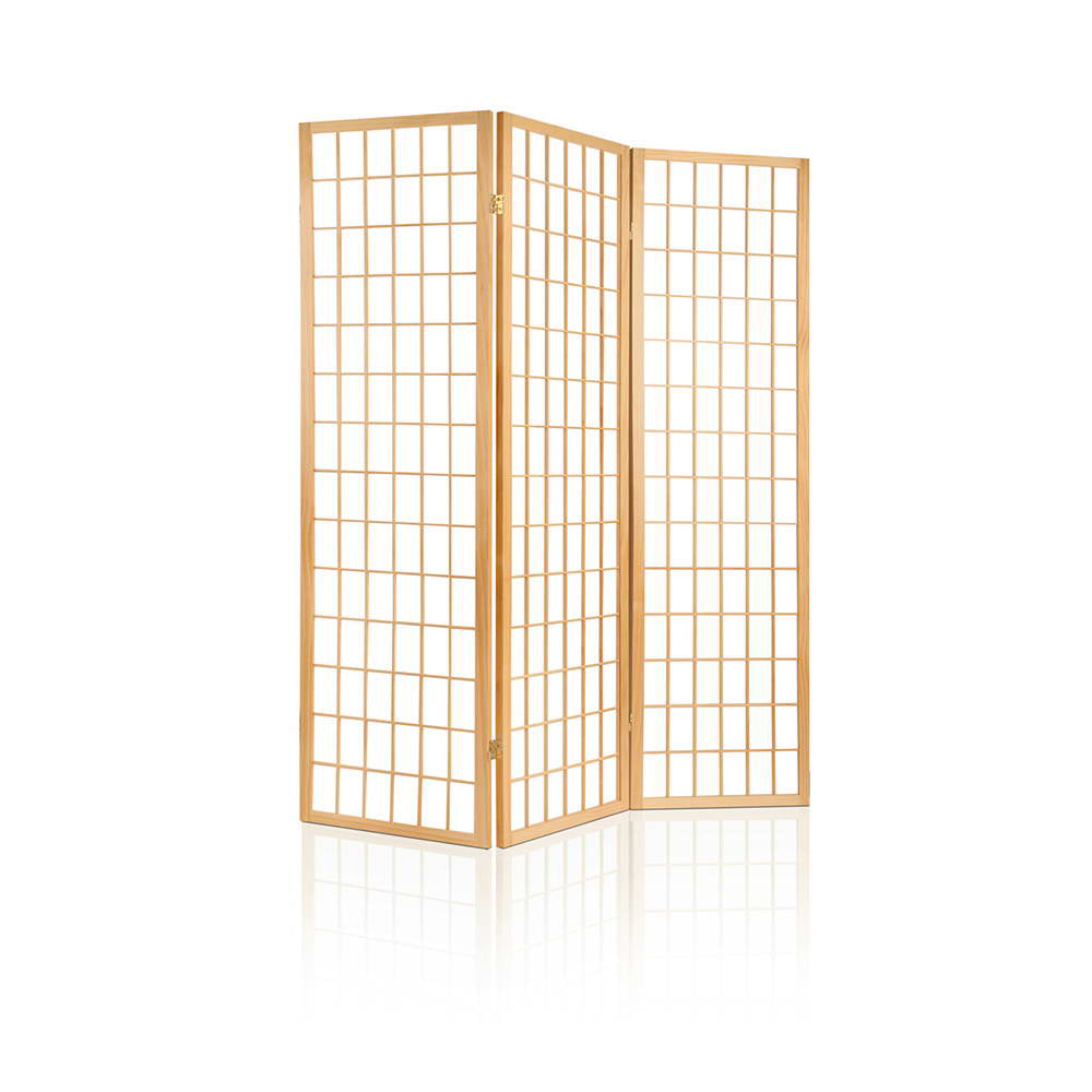Marlook 3 Panel Room Divider Screen 131x179cm Natural