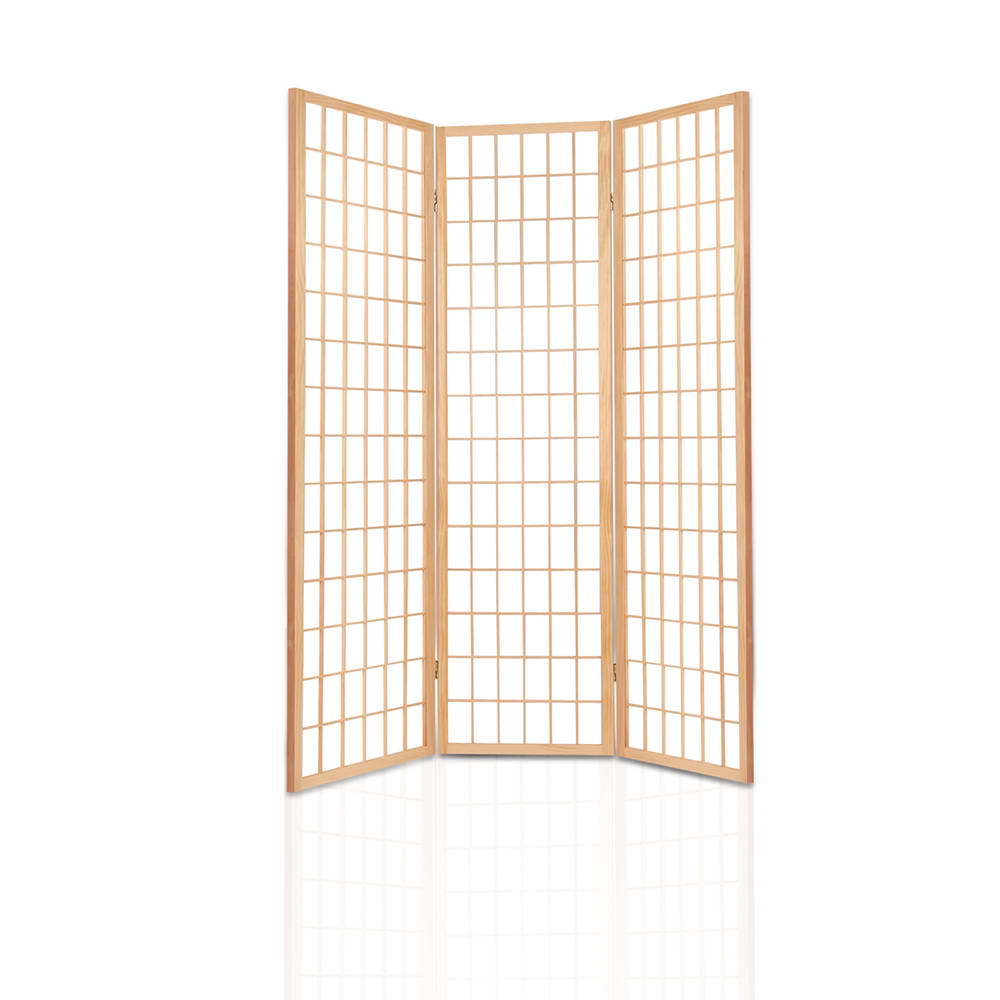 Marlook 3 Panel Room Divider Screen 131x179cm Natural