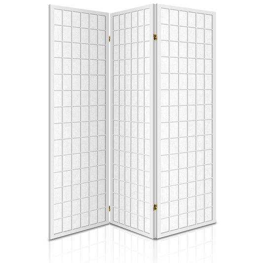 Marlook 3 Panel Room Divider Screen 131x179cm White