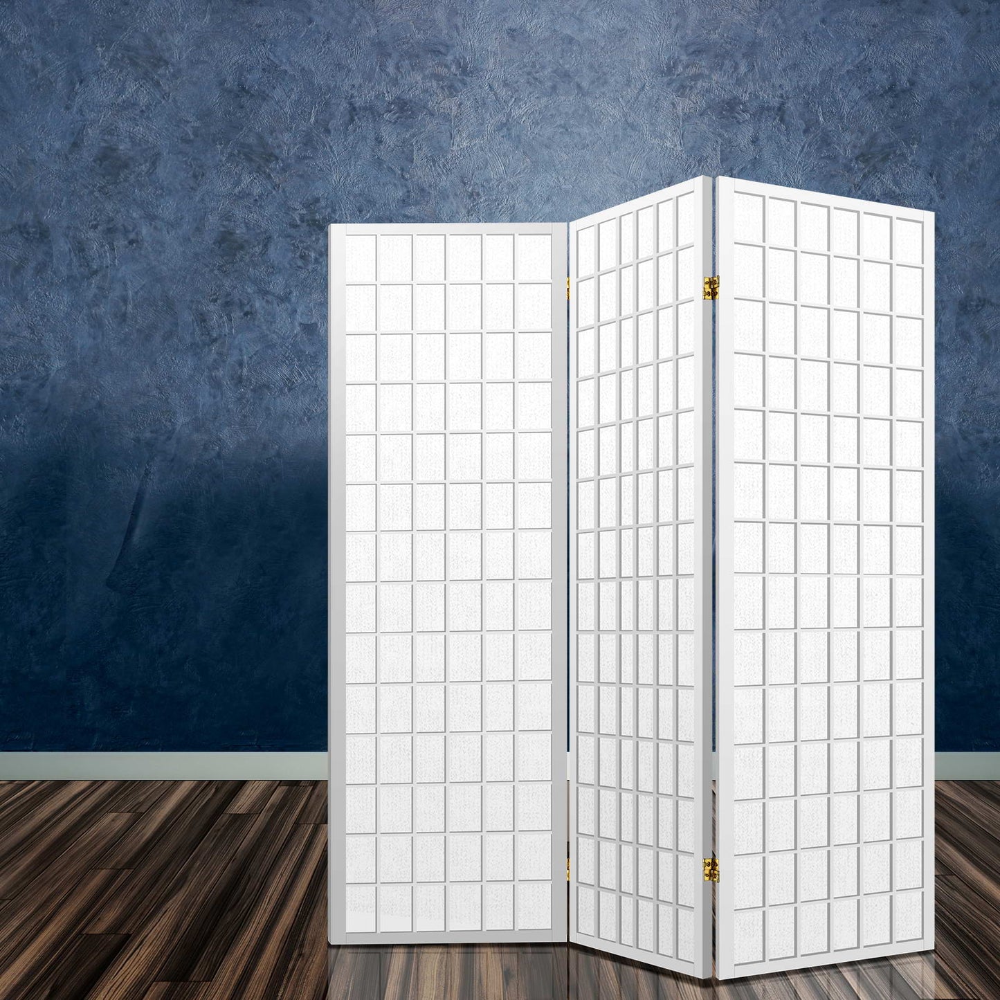 Marlook 3 Panel Room Divider Screen 131x179cm White