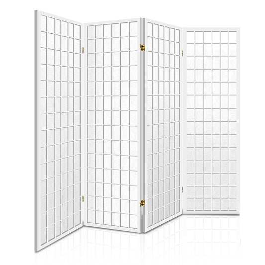 Marlook 4 Panel Room Divider Screen 174x179cm White