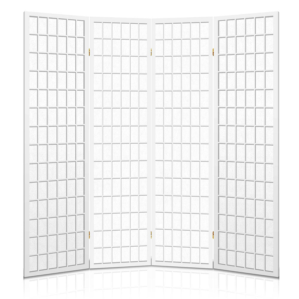 Marlook 4 Panel Room Divider Screen 174x179cm White