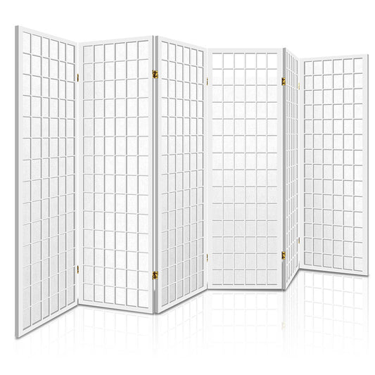 Marlook 6 Panel Room Divider Screen 261x179cm White
