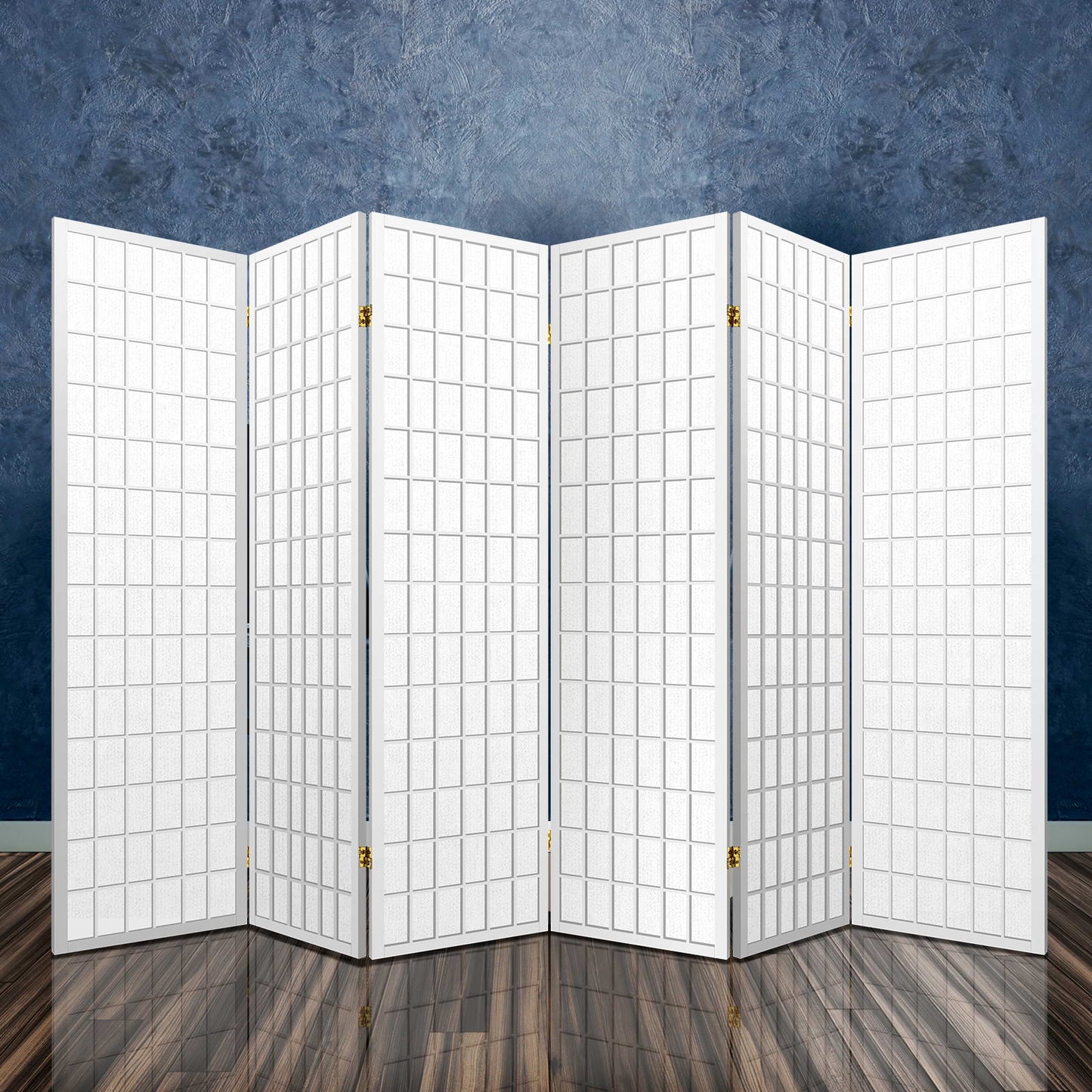 Marlook 6 Panel Room Divider Screen 261x179cm White