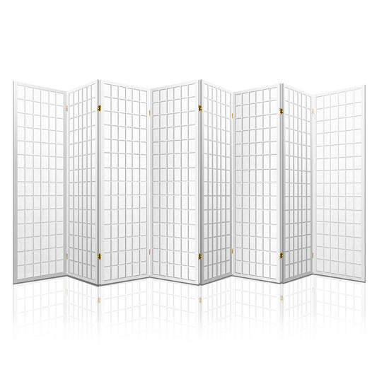 Marlook 8 Panel Room Divider Screen 348x179cm White