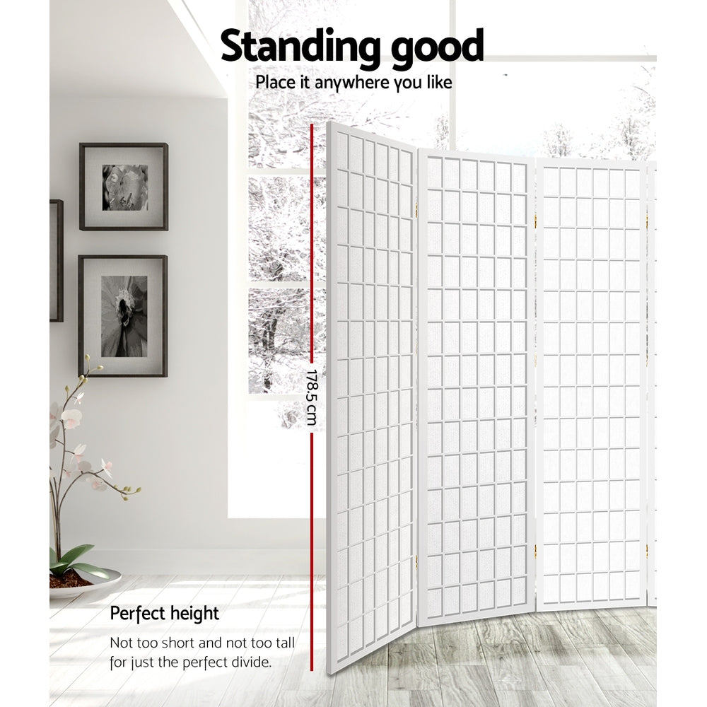 Marlook 8 Panel Room Divider Screen 348x179cm White