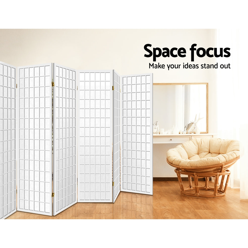 Marlook 8 Panel Room Divider Screen 348x179cm White