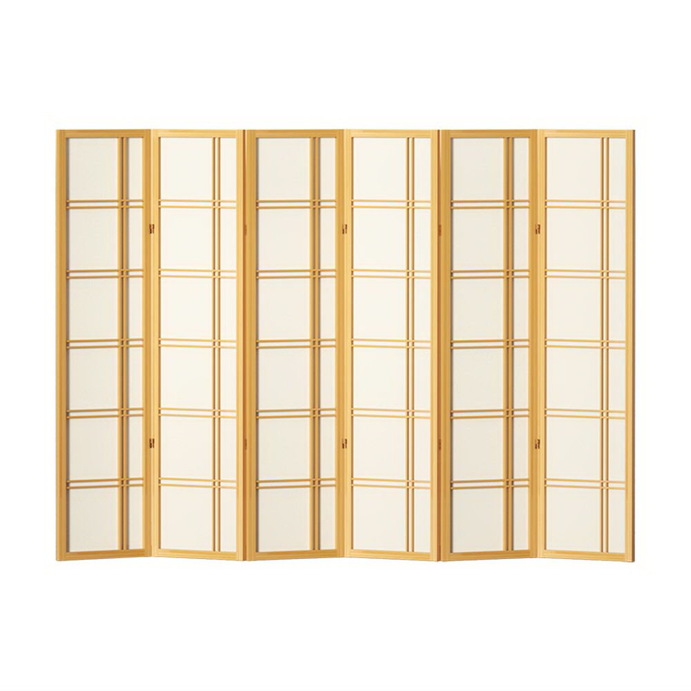 Marlook 6 Panel Room Divider Screen 265x179cm Nova Natural