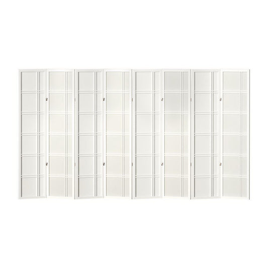 Marlook 8 Panel Room Divider Screen 353x179cm Nova White