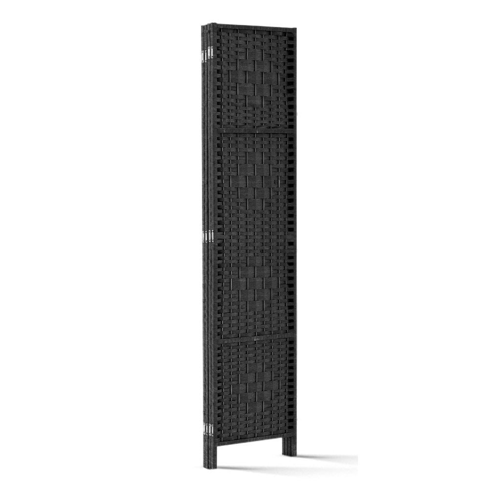 Marlook 4 Panel Room Divider Screen 163x170cm Woven Black