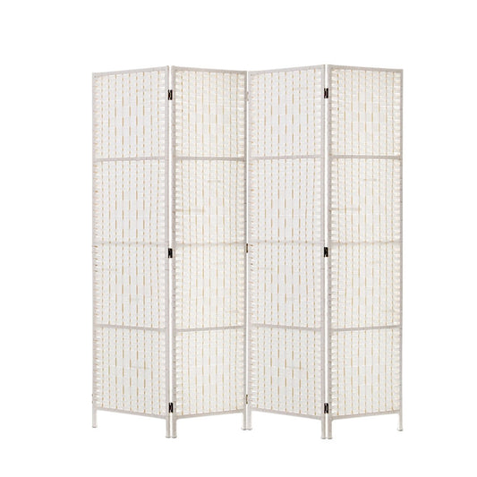 Marlook 4 Panel Room Divider Screen 163x170cm Woven White