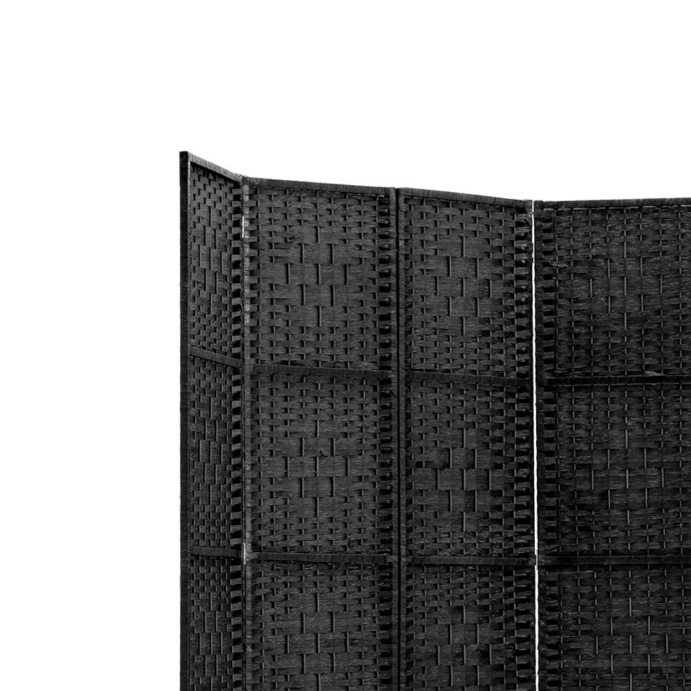 Marlook 6 Panel Room Divider Screen 245x170cm Woven Black