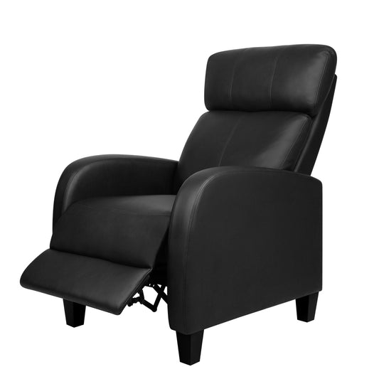 Marlook PU Leather Reclining Armchair - Black